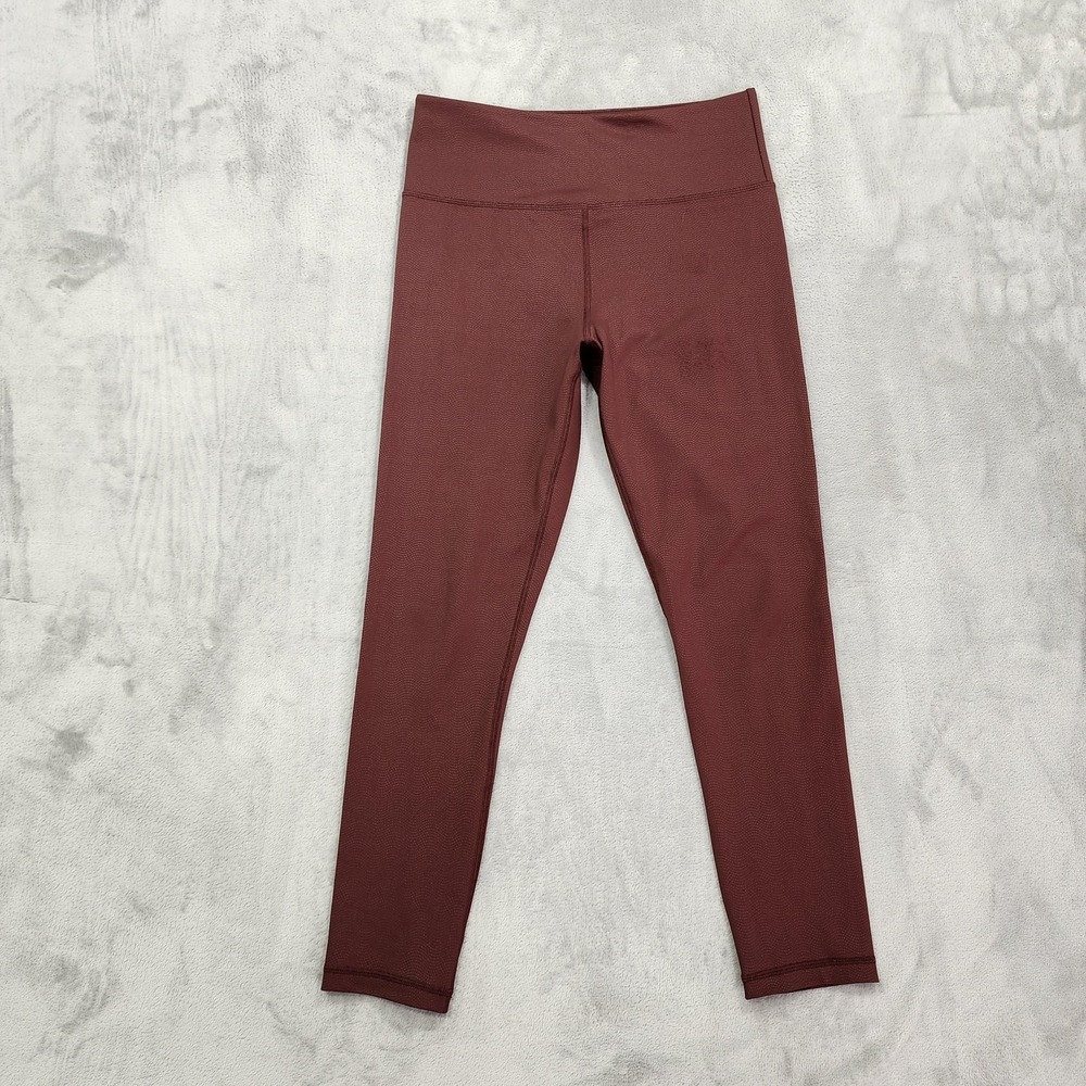 Zyia Active Light N' Tight Leggings Size 8-10‎ Fig Vibrations 7/8 Length Maroon